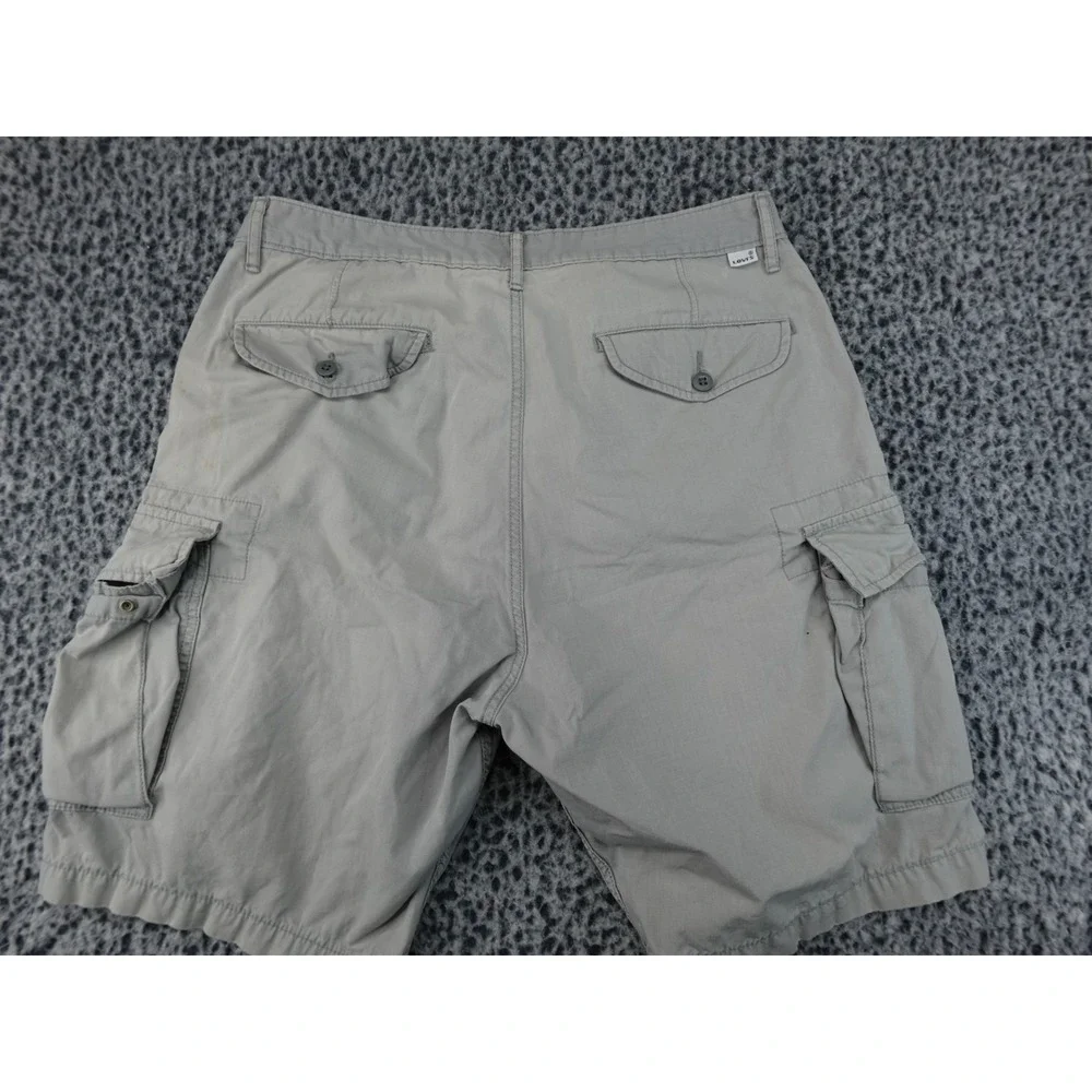 Levi's Cargo Shorts Mens W33 Grey Good Ripstop Utility Multi-Pocket 23251-0052‎